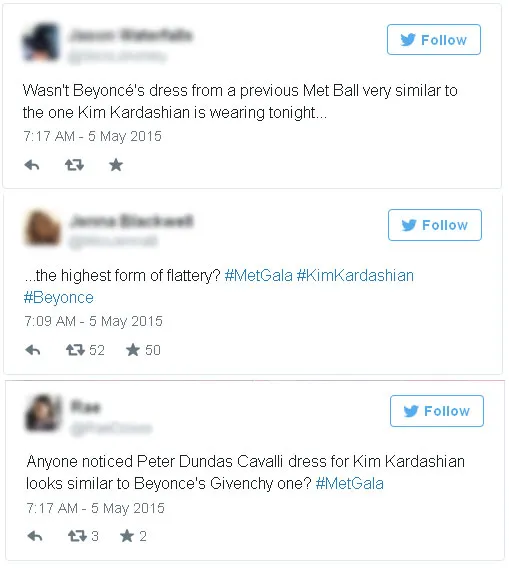 Netizen mengomentari penampilan Kim Kardashian yang terlihat mirip dengan dress Beyonce © Twitter