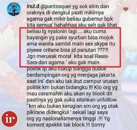 Screencaps komentar Inul di sosmed. © twitter @mayasaridm
