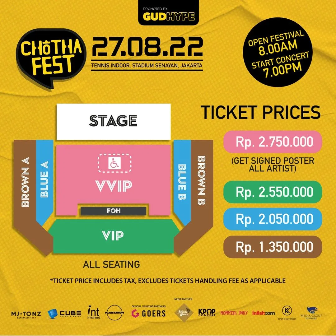 Harga tiket Chota Fest 2022 credit: instagram.com/gudhype