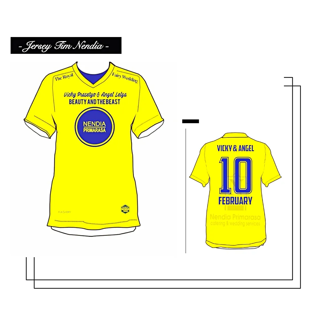 Jersey tim catering pernikahan Angel Lelga - Vikcy Prasetyo. © Nendia Primarasa