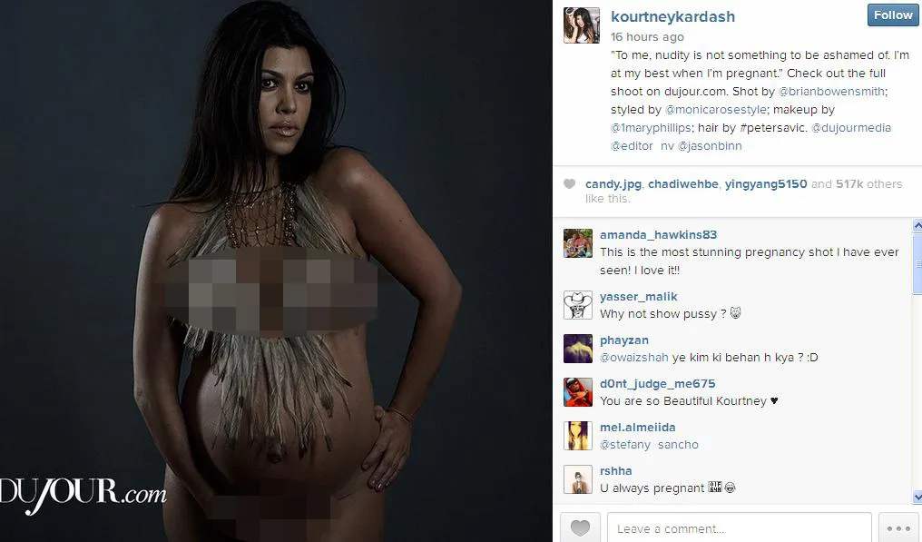 Foto seksi yang diunggah Kourtney @ instagram.com/kourtneykardash