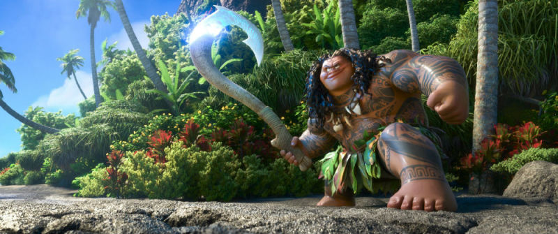 Maui merupakan karakter yang sangat susah untuk dianimasikan © Disney