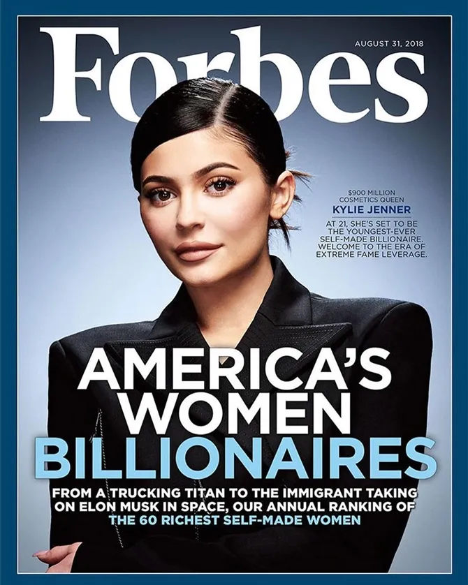 Kylie Jenner jadi cover majalah Forbes © instagram.com/kyliejenner