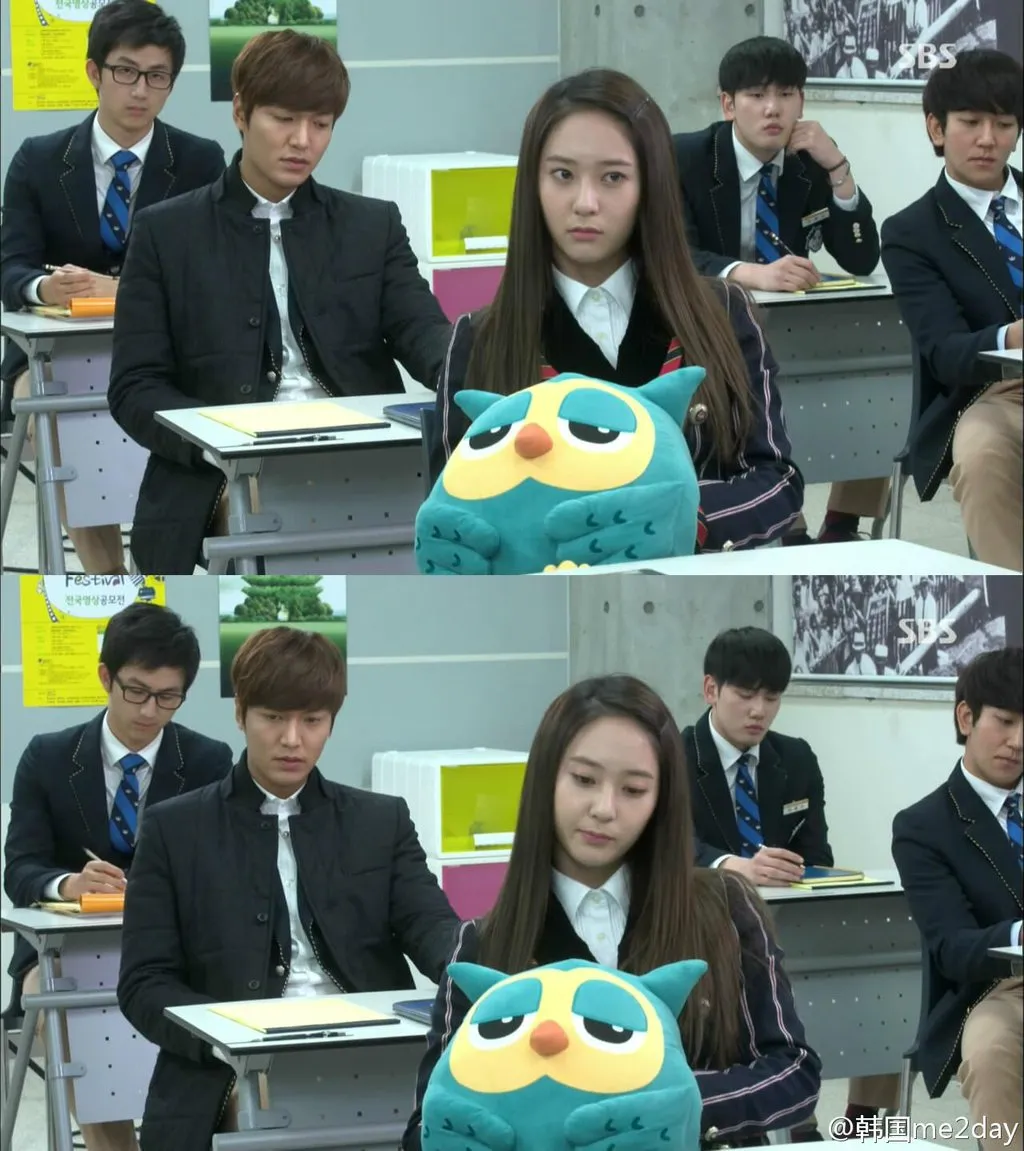 Kristal saat bermain drama The Heirs bareng Lee Min Ho 2013 lalu. ©Twitter/SMTownFamily