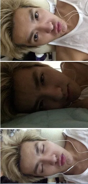 Foto Kris yang di-hacked dan disebarluaskan oleh netizen © koreaboo.com
