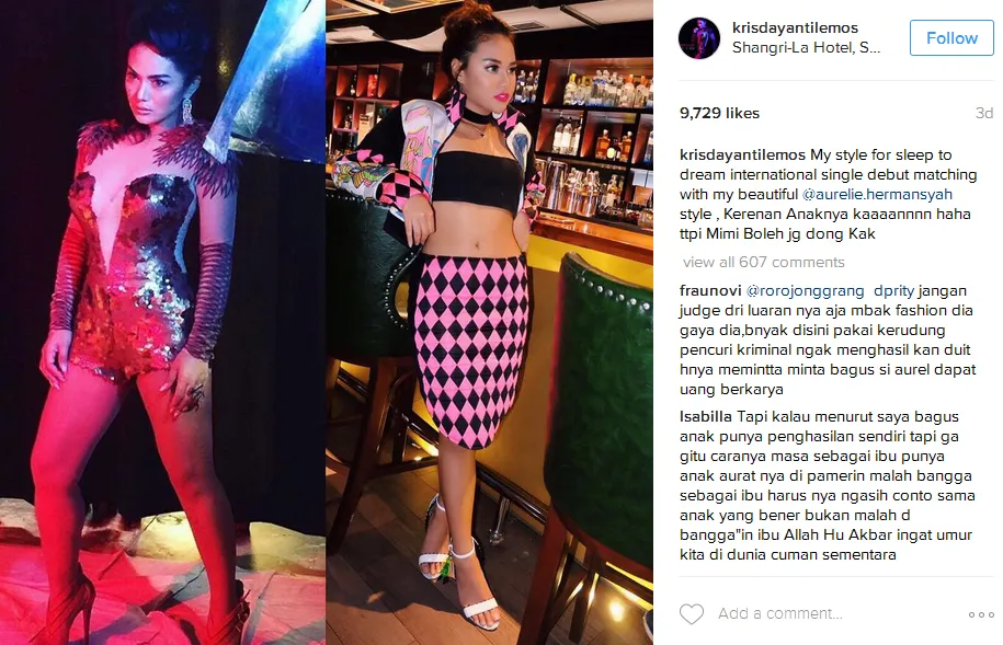 KD puji balik Aurell © Instagram/krisdayantilemos