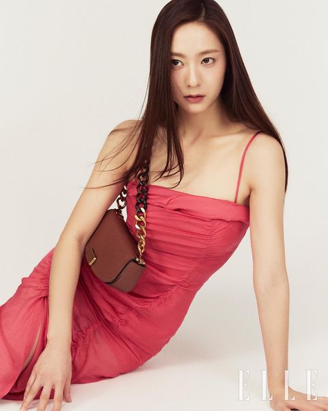 Kristal Jung's photoshoot with Elle Korea in CHARLES & KEITH attire. credit: Elle Korea