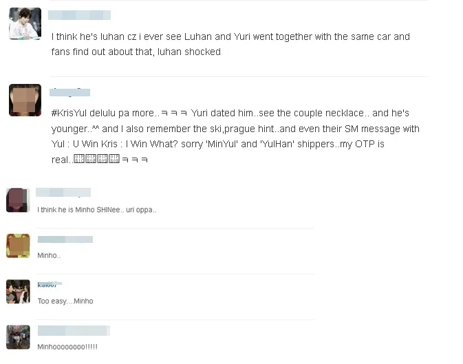 Pendapat-pendapat dari penggemar, tentang mantan pacar Yuri Girls Generation yang lebih muda © soompi.com