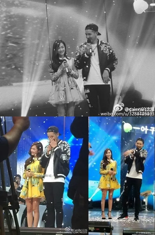 Jessica Jung dan Kris Wu syuting program China bersama. © credit as tagged