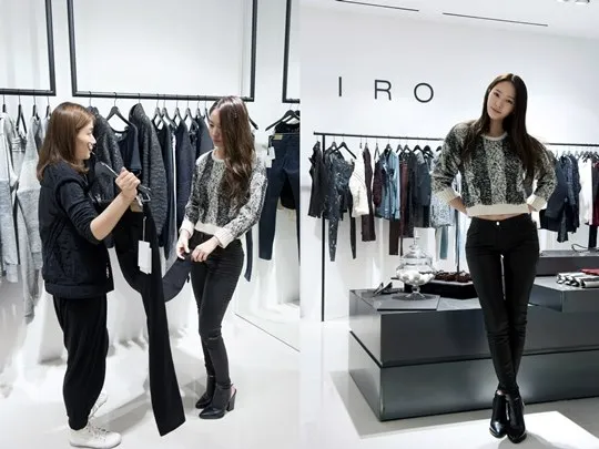 Krystal f(x) ada di toko IRO ©soompi.com