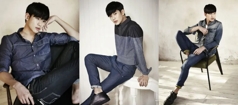 Kim Soo Hyun di photoshoot Calvin Klein Jeans @soompi.com