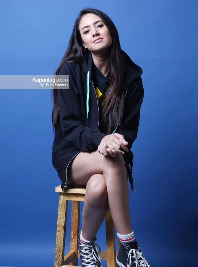 Aurelie merasa ketakutan dengan sosok kuntilanak di film terbarunya. © KapanLagi.com/Budy Santoso