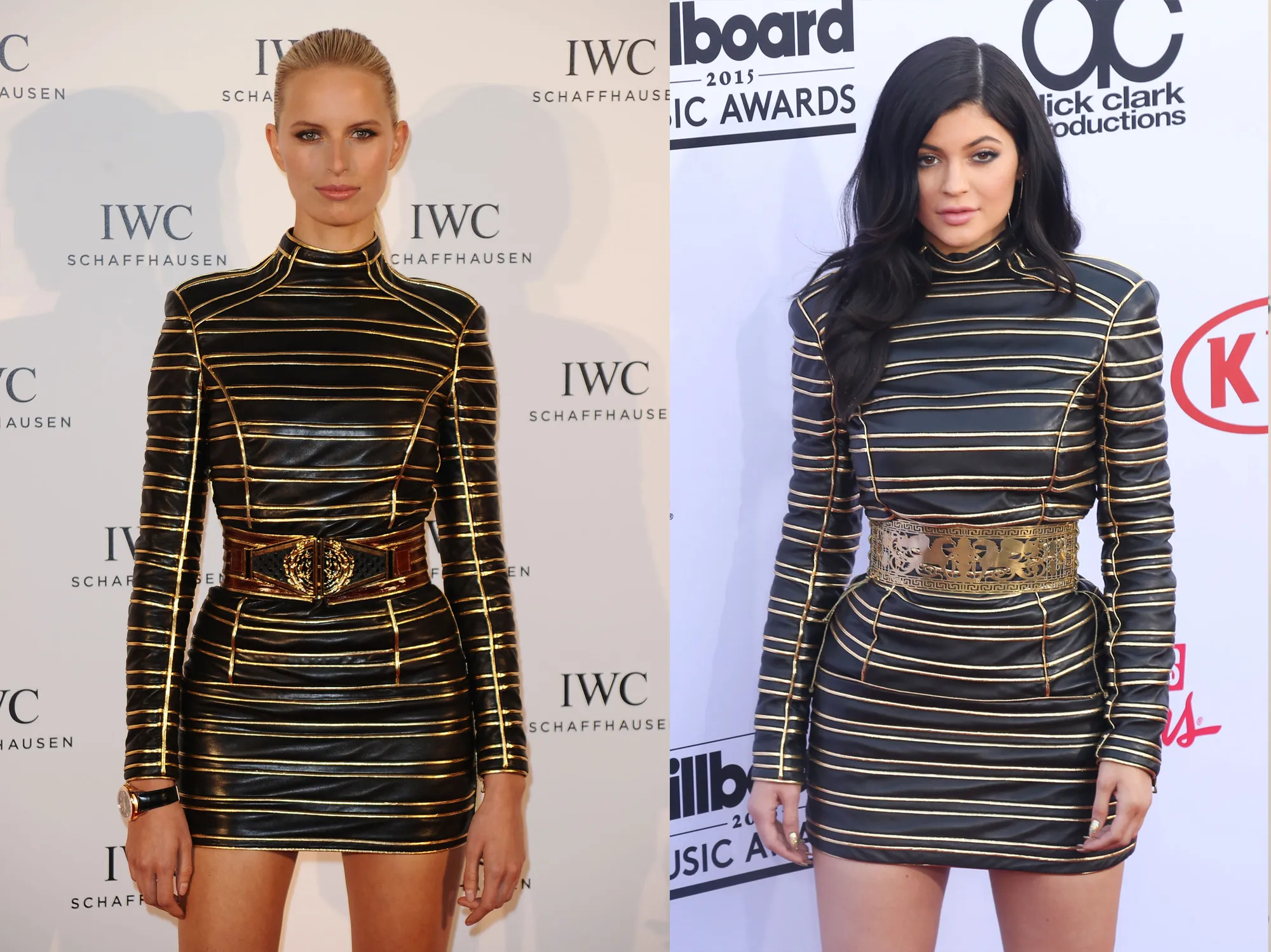 Dress yang di kenakan Kylie Jenner sudah pernah dipakai oleh Karolina Kurkova © Splashnews