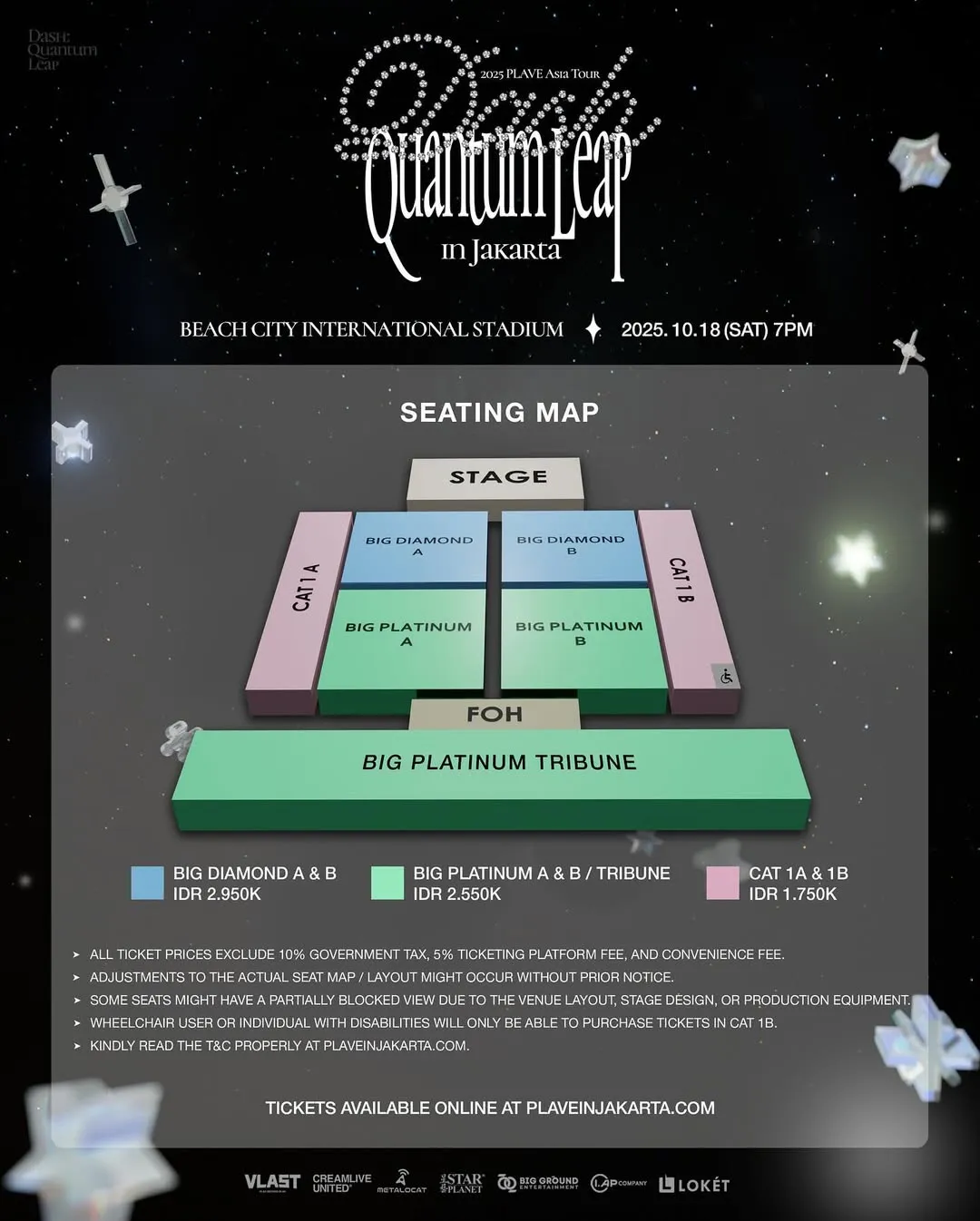 Seating Map PLAVE Asia Tour [DASH: Quantum Leap] (cr: Star Planet)