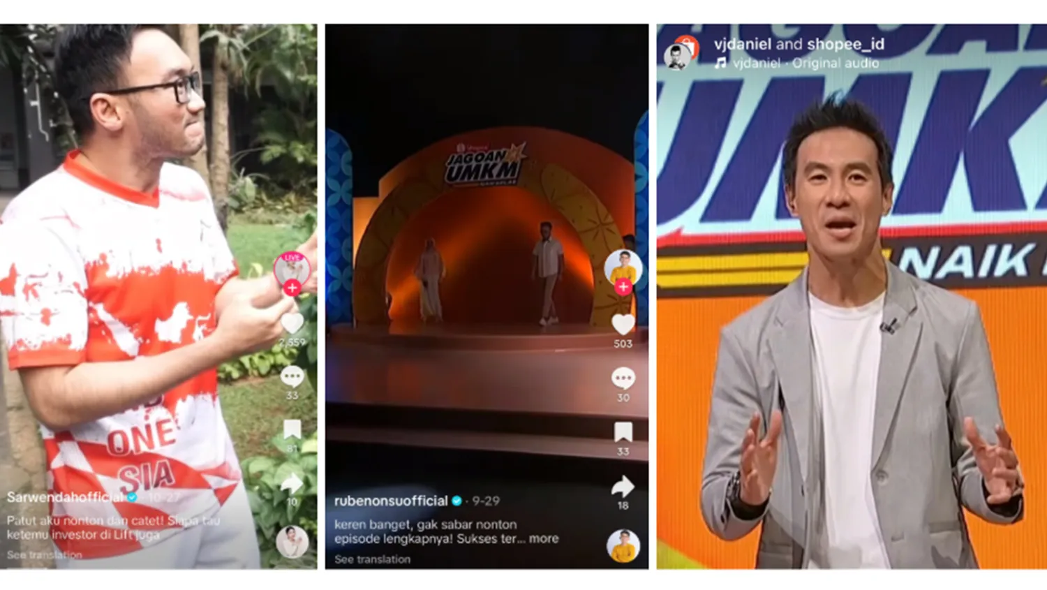 Dukungan para selebritis dan publik figur untuk Shopee Jagoan UMKM. (Foto: Istimewa)