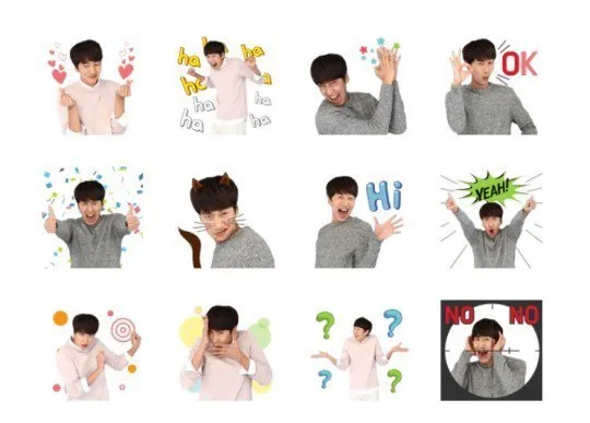 Emoticons Lee Kwang Soo dalam aplikasi We Chat. ©allkpop.com