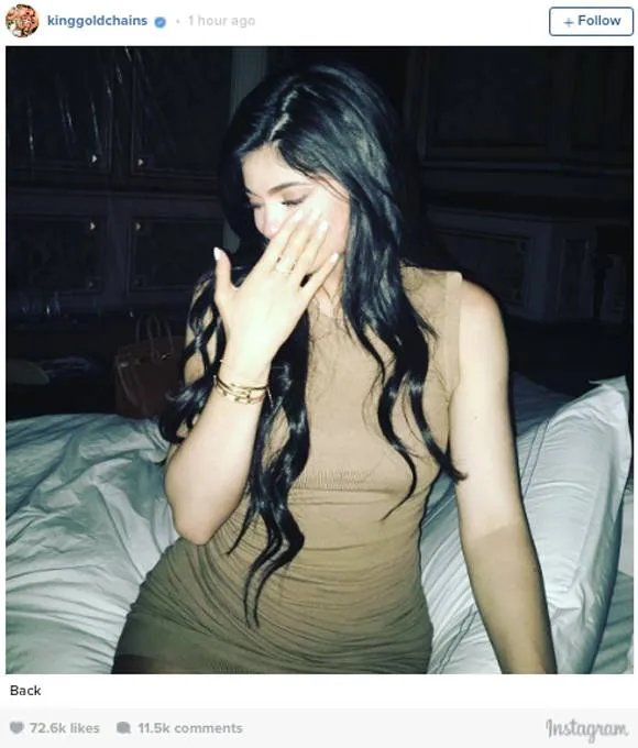 Tyga mengunggah foto Kylie Jenner © Instagram.com/kinggoldchains