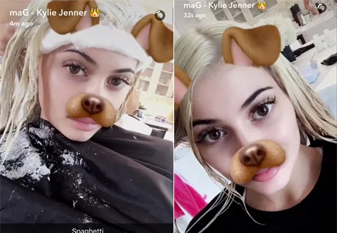 Kylie mendadak blonde © istimewa