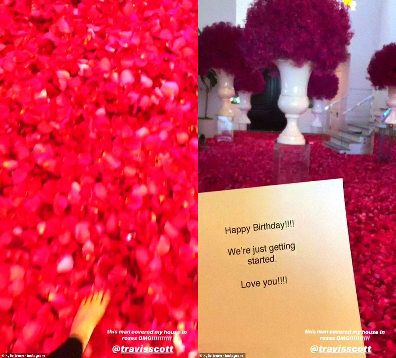 Travis Scott Penuhi Rumah Kylie Jenner Dengan Bunga Mawar
