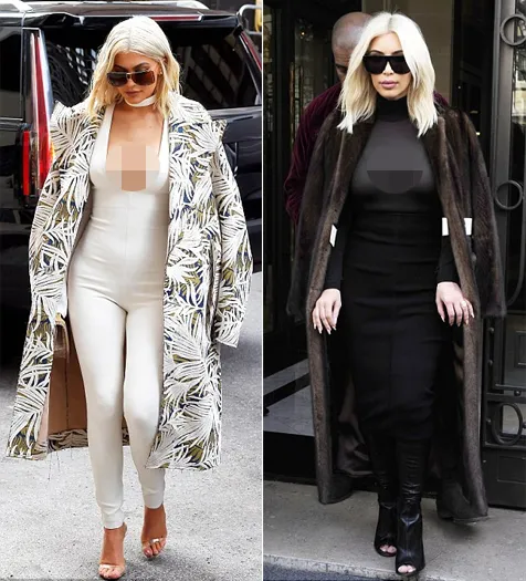 Rambut putih dan pamer payudara, Kylie makin mirip dengan Kim © istimewa