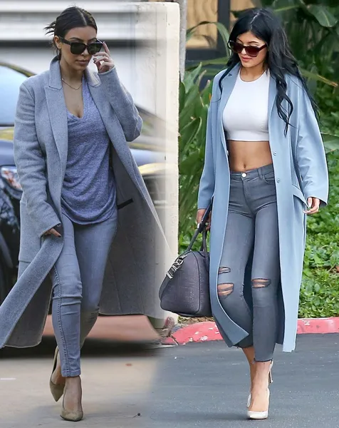 Siapa yang lebih keren? Kim atau Kylie? @ istimewa