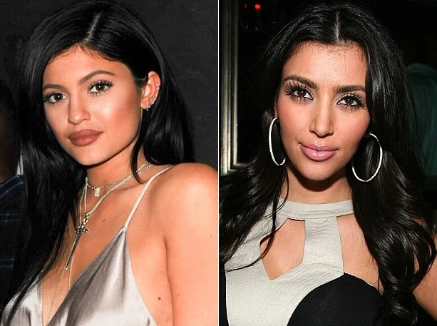 Kylie dan Kim @ dailymail.co.uk