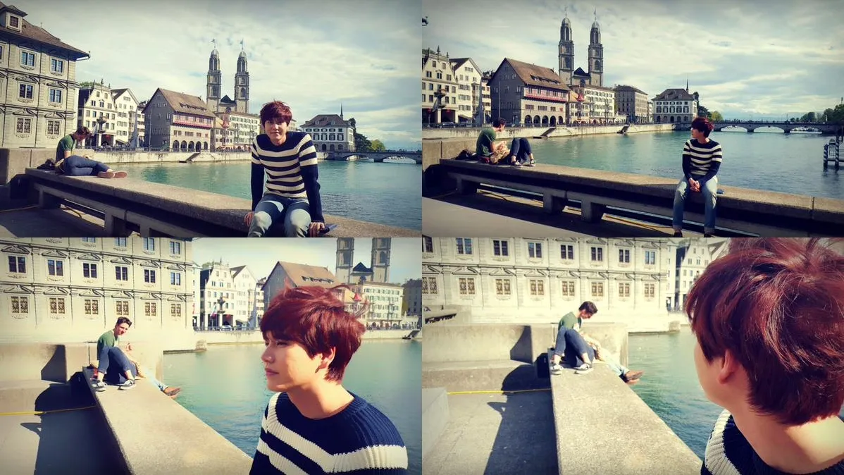Kyuhyun meratapi nasih jomblo di Swis. ©Twitter/GaemGyu