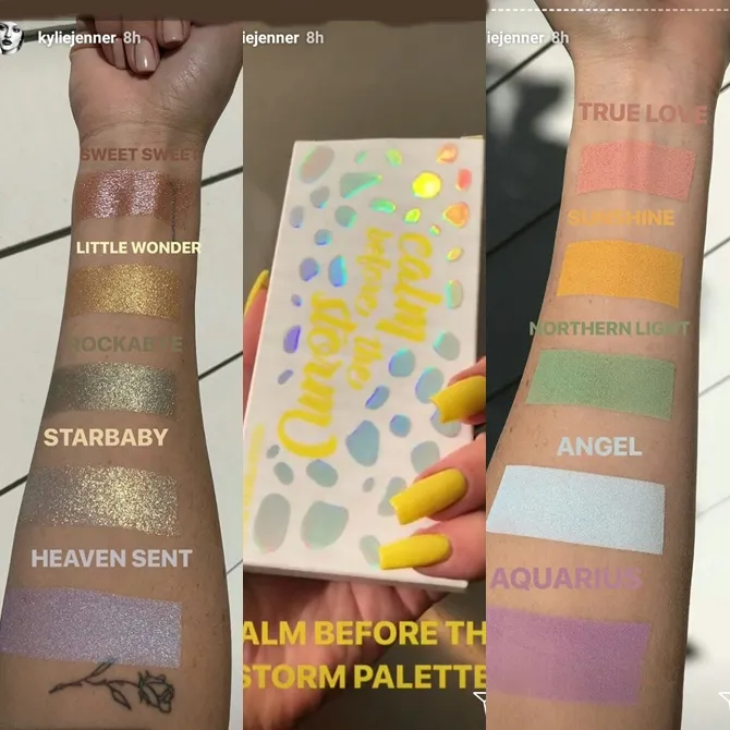 palet eyeshadow Clam Before the Storm. (credit: instagram.com/kyliejenner)