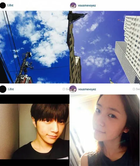 Postingan L Infinite dan Krystal fx yang dicurigai Lovestagram. ©Instiz