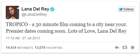 ©twitter.com/LanaDelRey