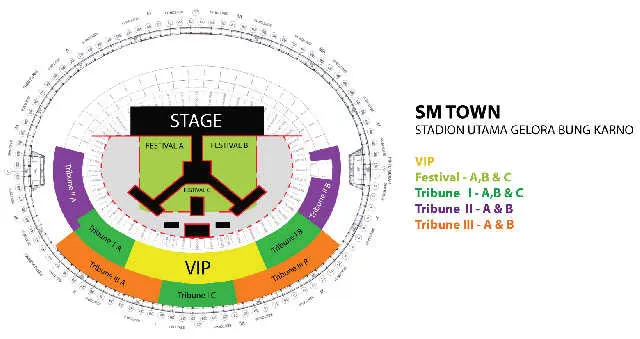 Seat Plan SMTOWN Jakarta foto: MP Entertainment