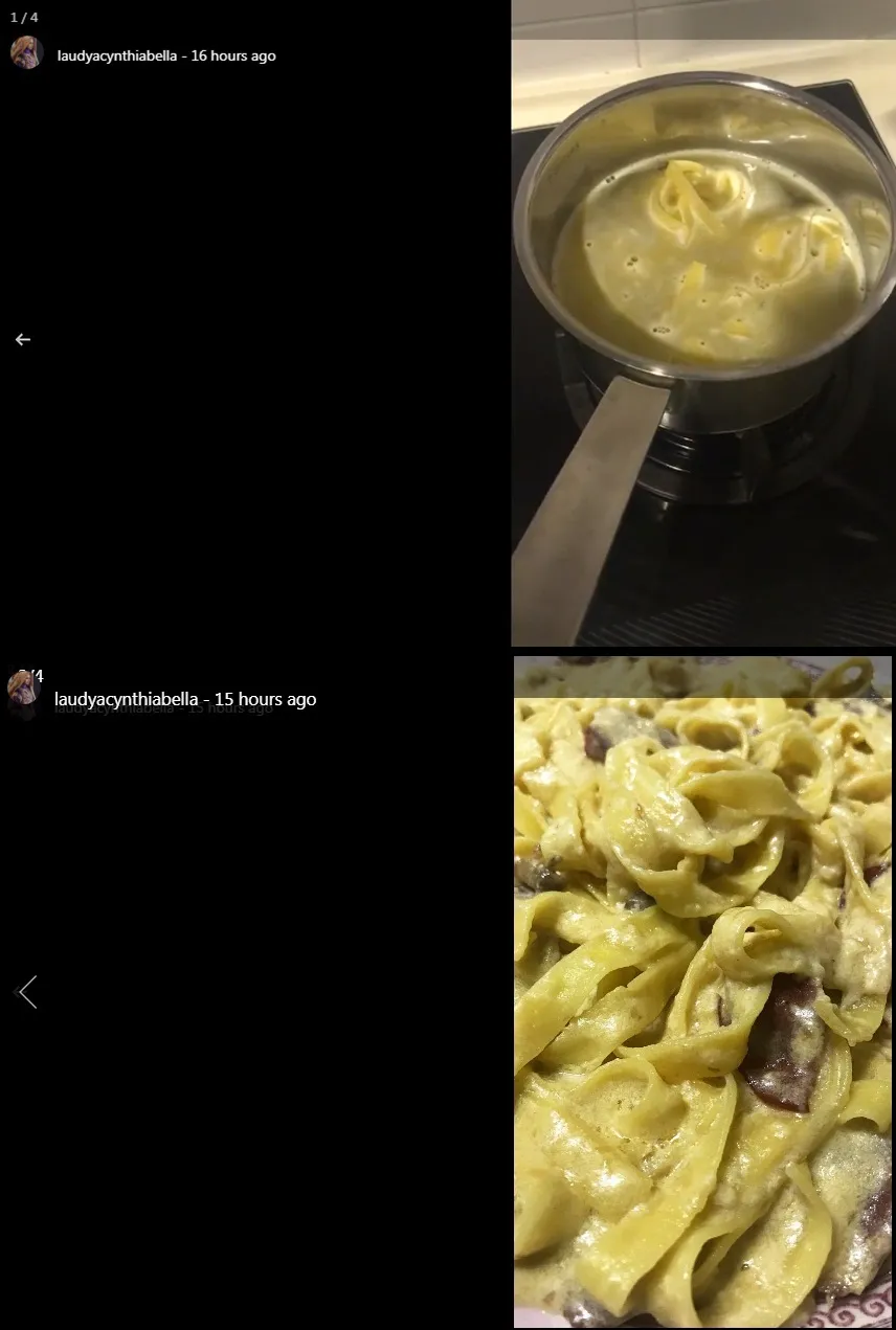 Pasta buatan Bella ©instagram/laudyacynthiabella