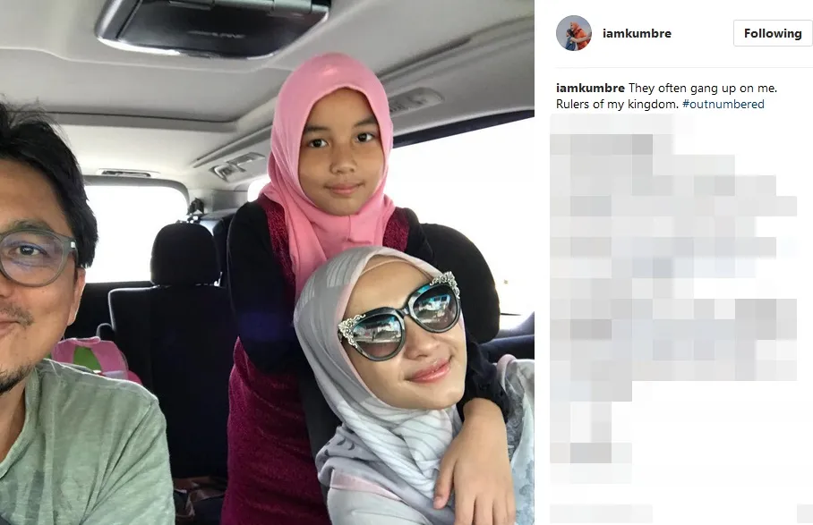 Kebersamaan Emran, Bella dan Aleesya di hari Minggu ©instagram/iamkumbre