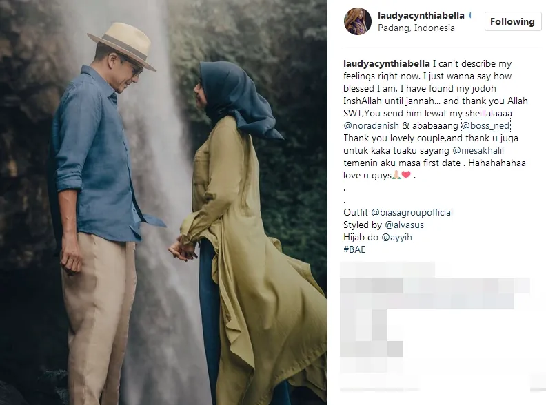 Bella berterima kasih pada tiga mak comblangnya ©instagram/laudyacynthiabella