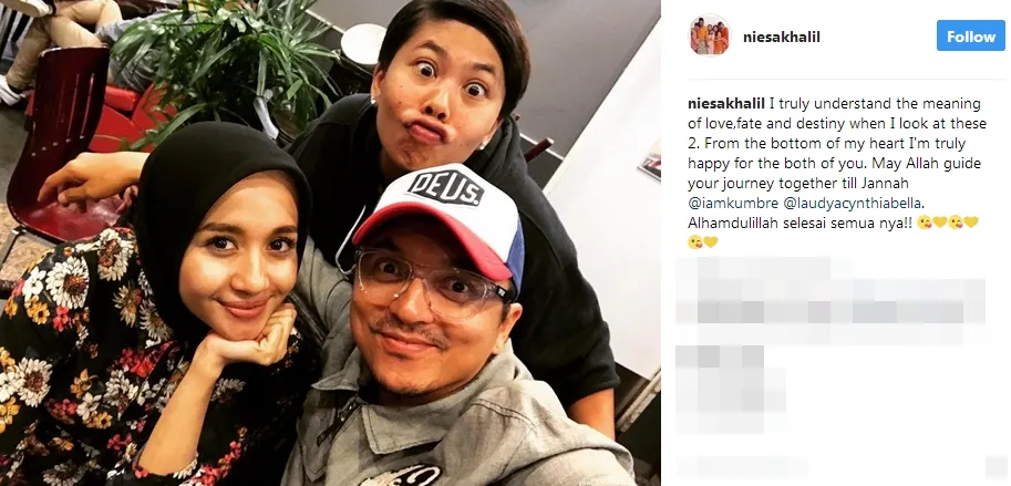Niesa Khalil menemani Bella dan Emran waktu kencan pertama ©instagram/niesakhalil