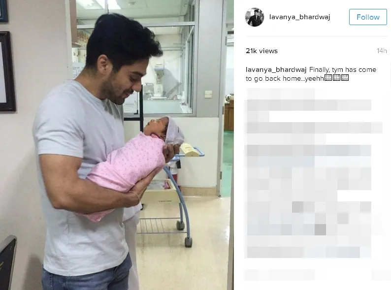 Lavanya bahagia anaknya sudah boleh pulang ke rumah ©instagram/lavanya_bhardwaj
