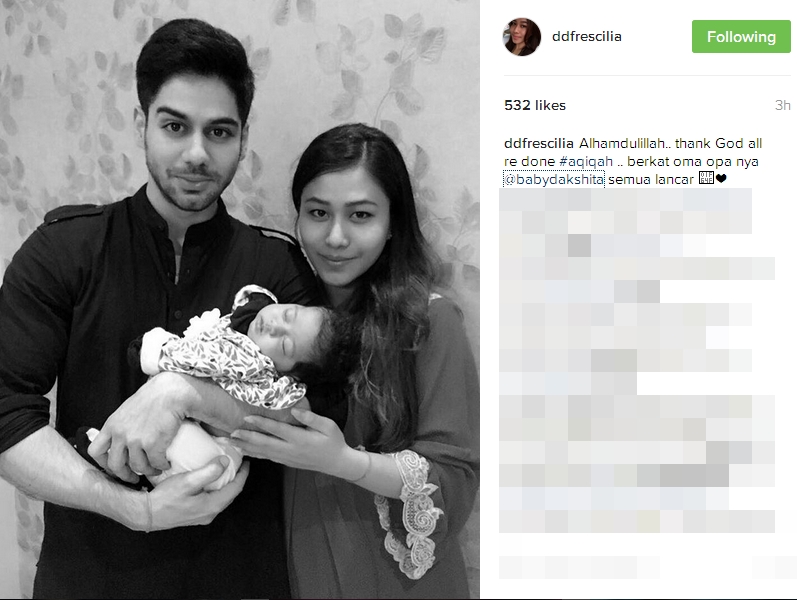 Begini Gaya Lavanya di Hari Aqiqah Anak Pertama Rapi 