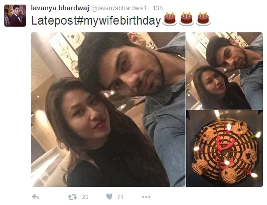 Lavanya sudah menikah dengan DD ©twitter/lavanyabhardwa1