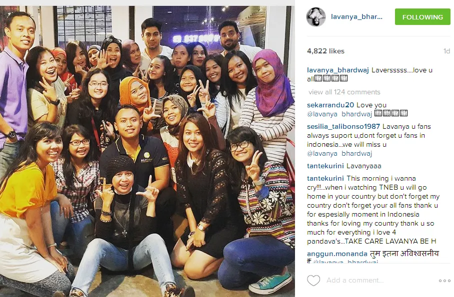 Lavanya Bhardwaj sempatkan bertemu Lavers untuk terakhir kalinya. ©instagram/lavanyabhardwaj