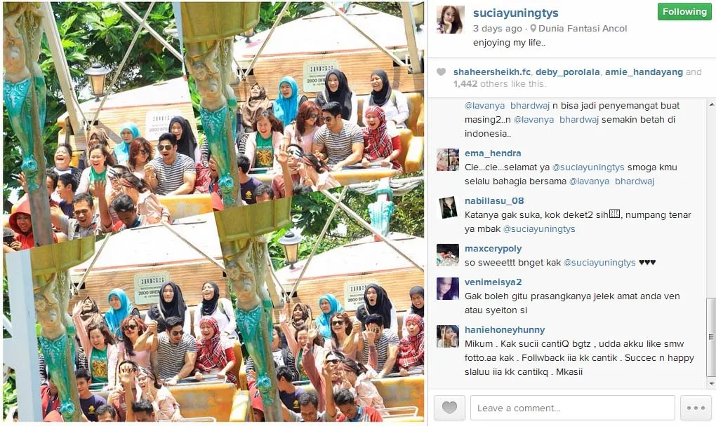 Suci numpang tenar Lavanya? @instagram/suciayuningtys