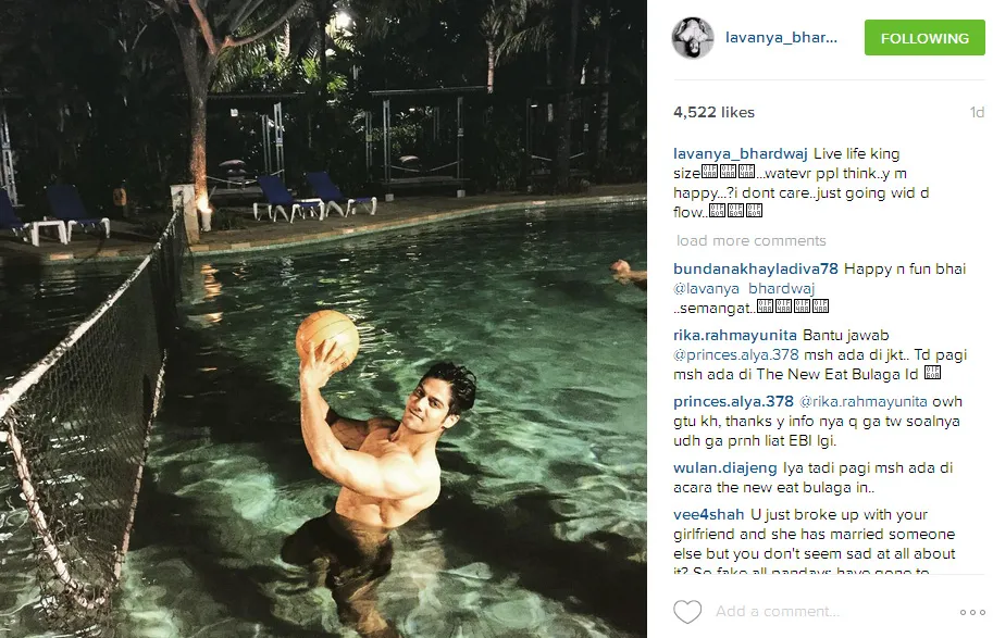 Lavanya berusaha move on dari Suci. © instagram/lavanyabhardwaj