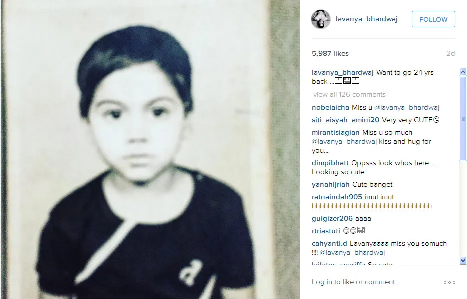 Ini dia potret masa kecil Lavanya Bhardwaj yang imut © Instagram.com/lavanya_bhardwa1