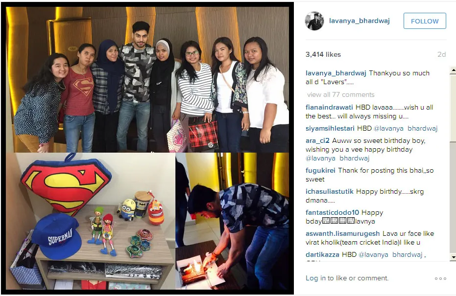 Ini dia potret keakraban Lavanya dengan para Lavers © Instagram.com/lavanya_bhardwaj