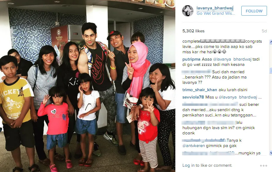 Ini dia komentar netizen yang membenarkan kabar pernikahan Suci © Instagram/lavanya_bhardwaj