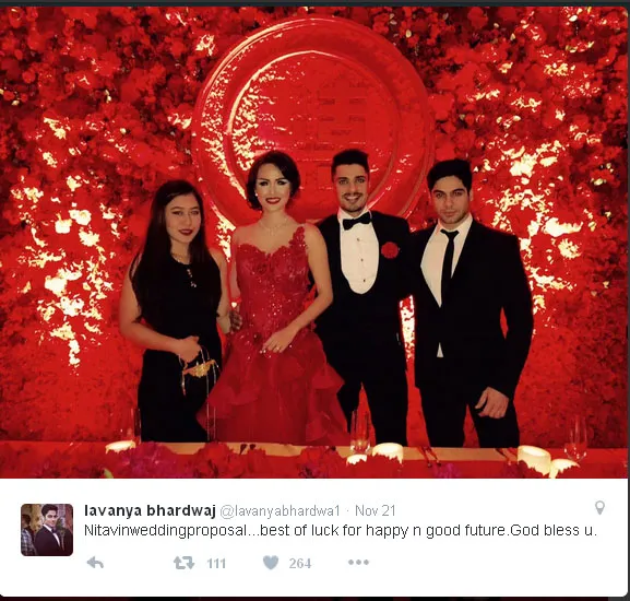 Lavanya ajak DD datang ke pesta lamaran Vin Rana © Twitter.com/lavanyabhardwa1