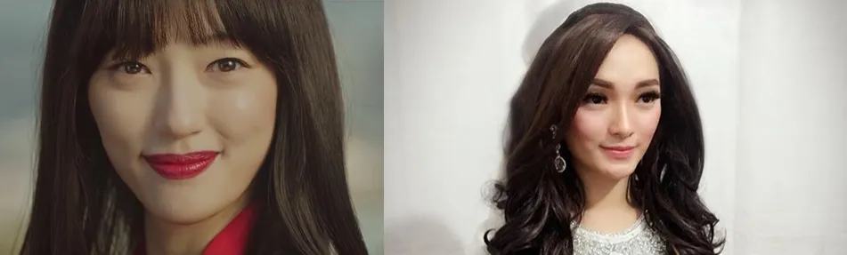 Senyuman Zaskia Gotik dan Lee El mirip © istimewa