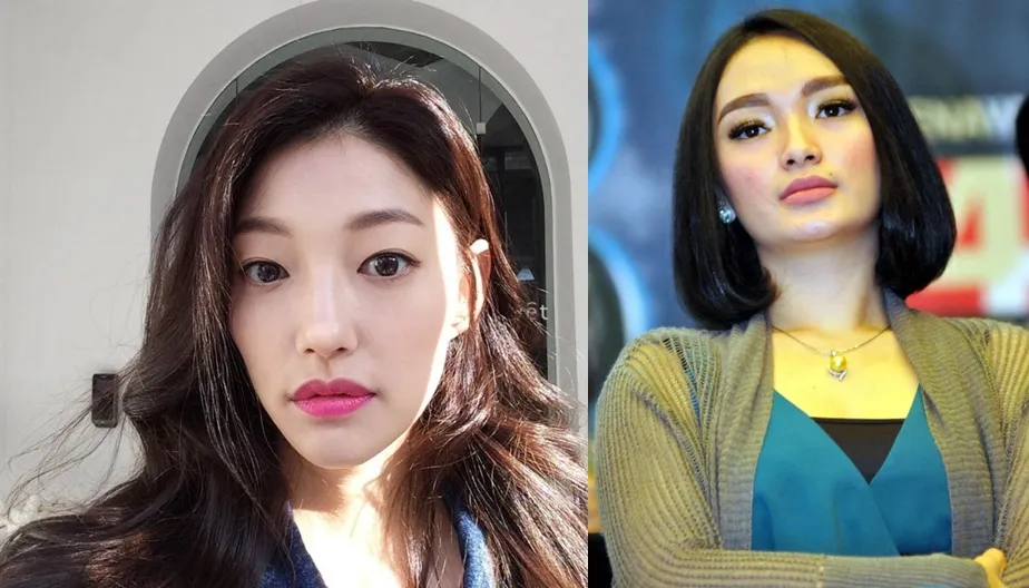 Lee El dan Zaskia Gotik sama-sama menggunakan nama lain untuk berkiprah di dunia entertainment © istimewa