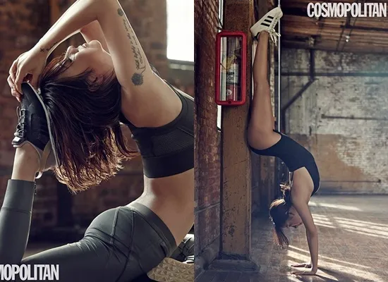 Lee Hyori dalam majalah Cosmopolitan edisi Maret. @soompi.com