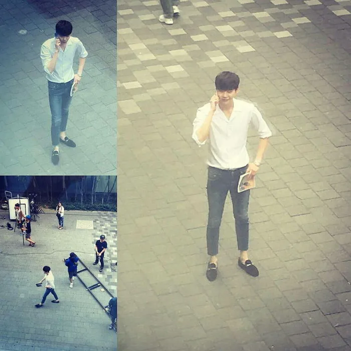 Foto Lee Jong Suk sedang syuting © soompi.com