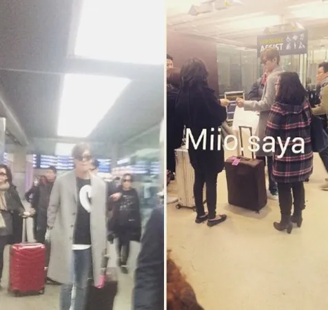 Lee Min Ho bersama ibu dan kakak, saat berada di stasiun sebelum pergi ke London. @dramafever.com